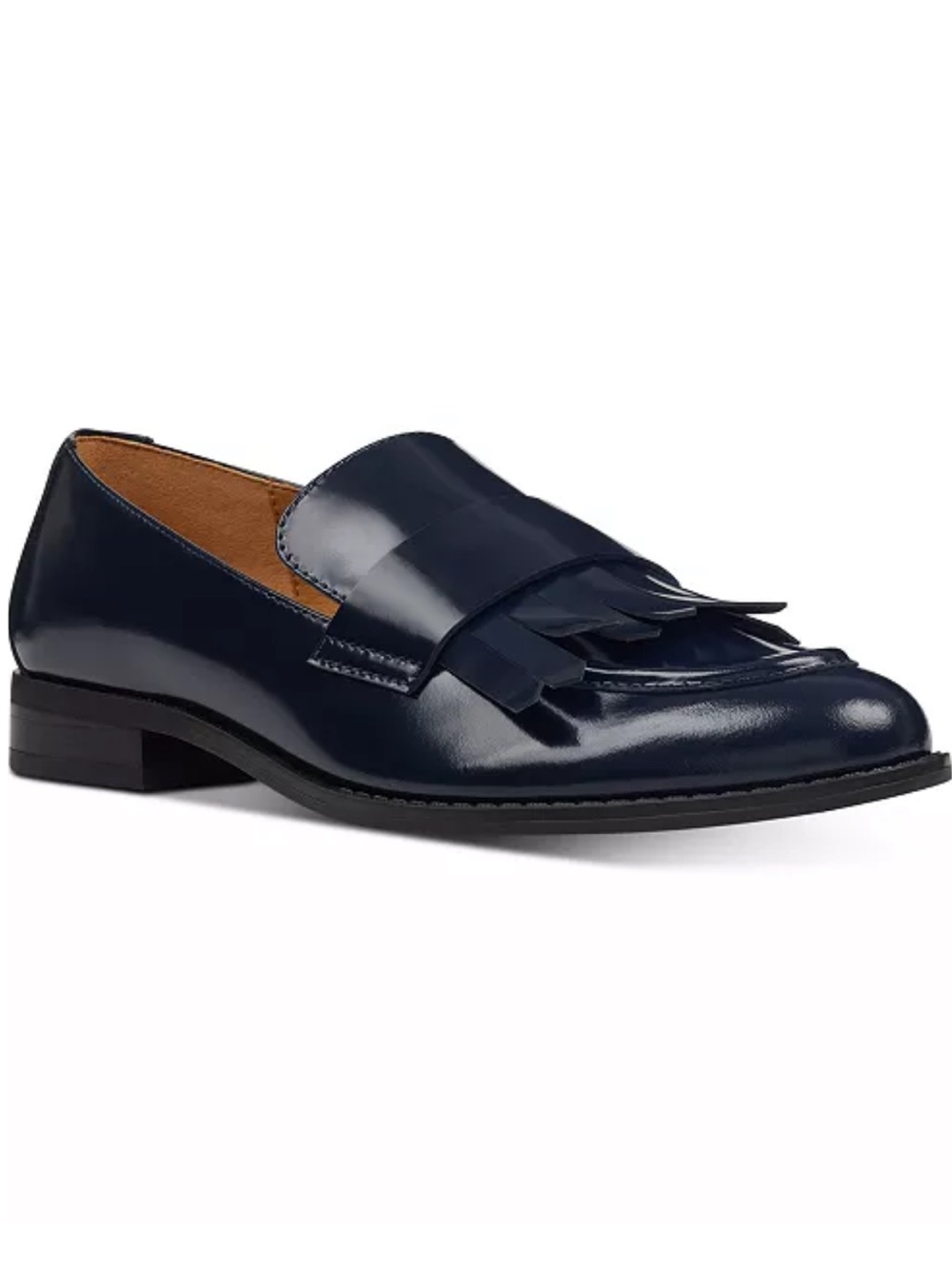 Nine West Navy Leather Owyn Tassel Loafers
